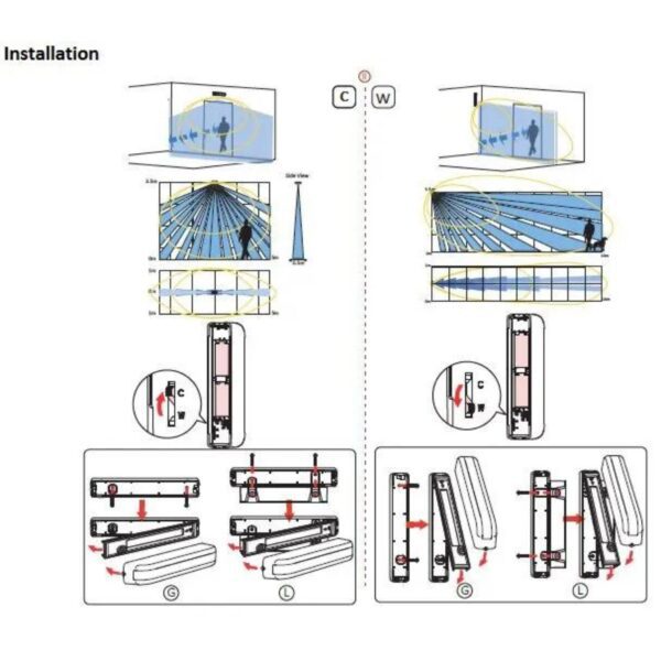 Mode Mural et Mode PlafondDS-PDC10DM-EG2-WE-